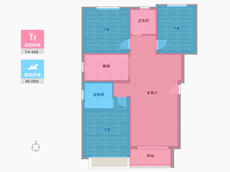 河北省-邯郸市-富康新城-101.00-户型库-动静分区