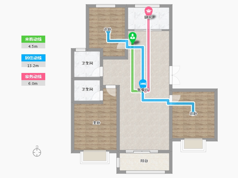 山西省-运城市-东星卡纳溪谷-108.00-户型库-动静线