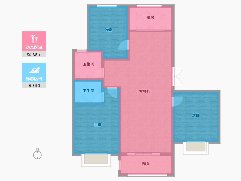 山西省-运城市-东星卡纳溪谷-108.00-户型库-动静分区