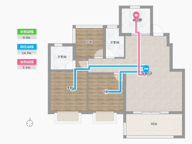 安徽省-合肥市-国贸璟原-87.58-户型库-动静线