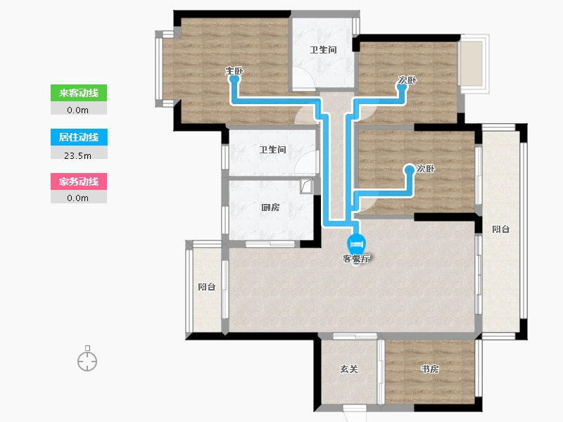 广西壮族自治区-梧州市-泰基巴黎春天-96.80-户型库-动静线