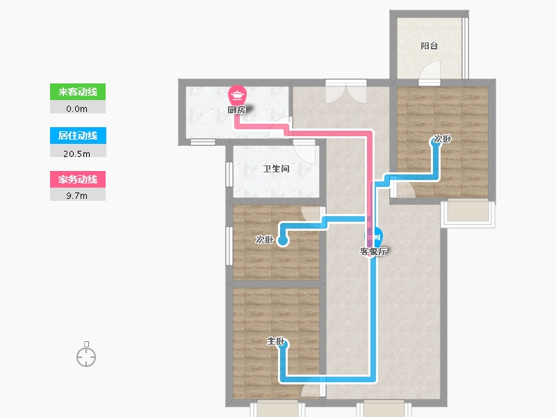 新疆维吾尔自治区-乌鲁木齐市-中建·玖悦-94.40-户型库-动静线