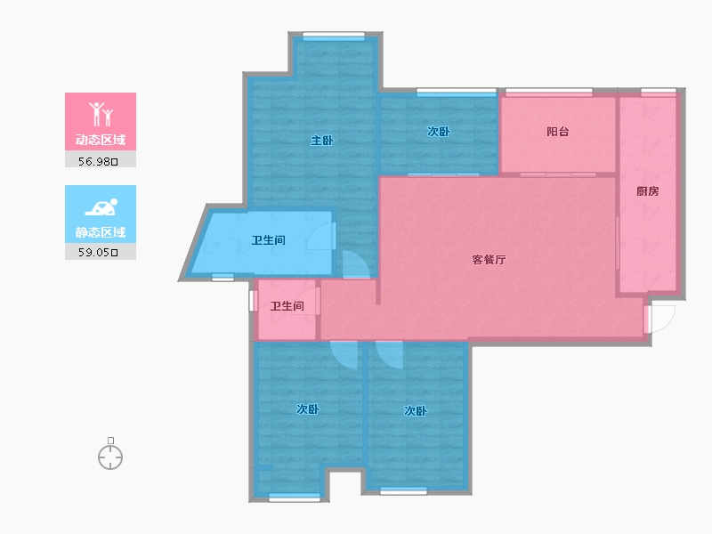 四川省-成都市-中信未来城-北区-84.81-户型库-动静分区