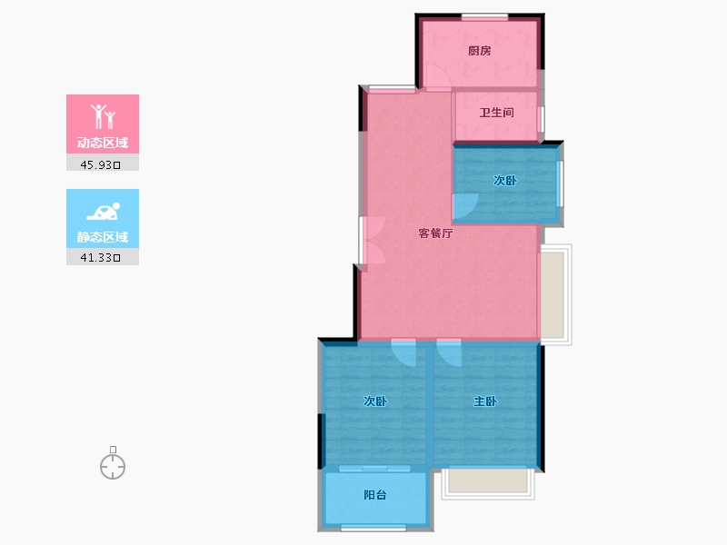 江苏省-盐城市-广益来御景贵园-86.19-户型库-动静分区