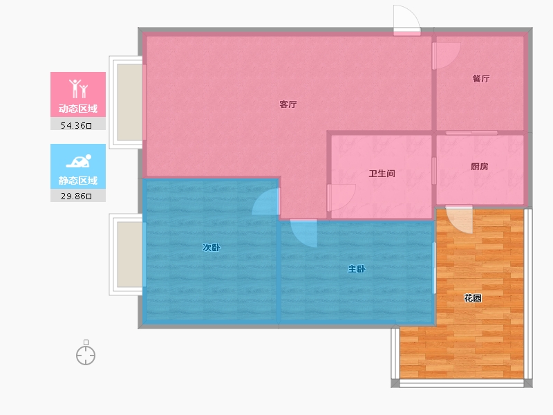 四川省-成都市-南丰花园-72.80-户型库-动静分区