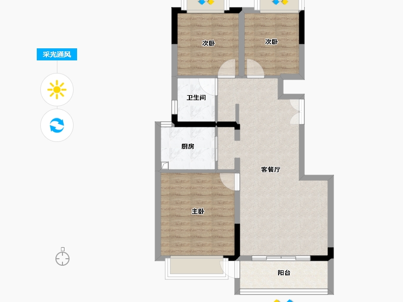 四川省-成都市-蜀道牧山溪岸-71.24-户型库-采光通风