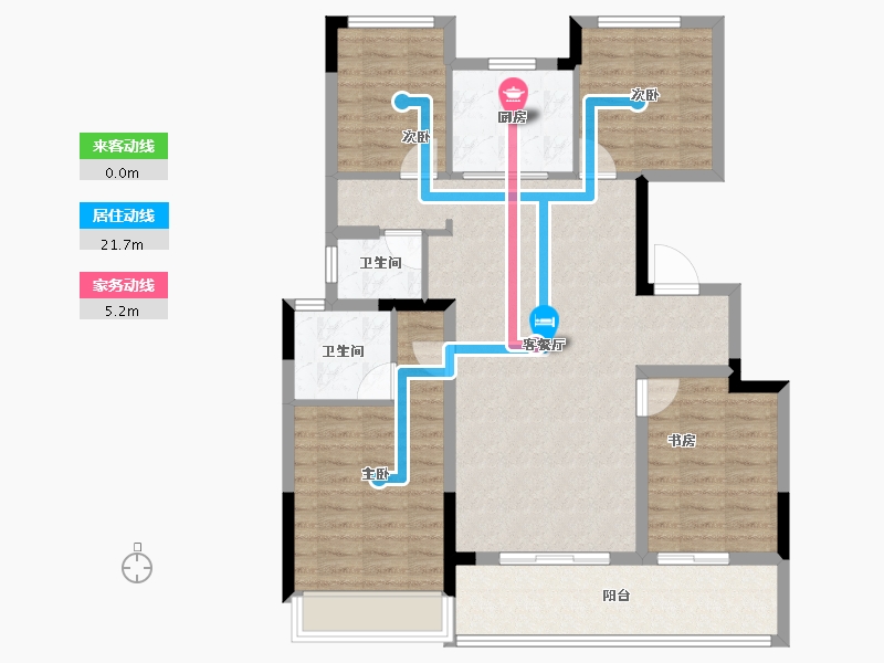 浙江省-杭州市-桃境满元里-101.78-户型库-动静线