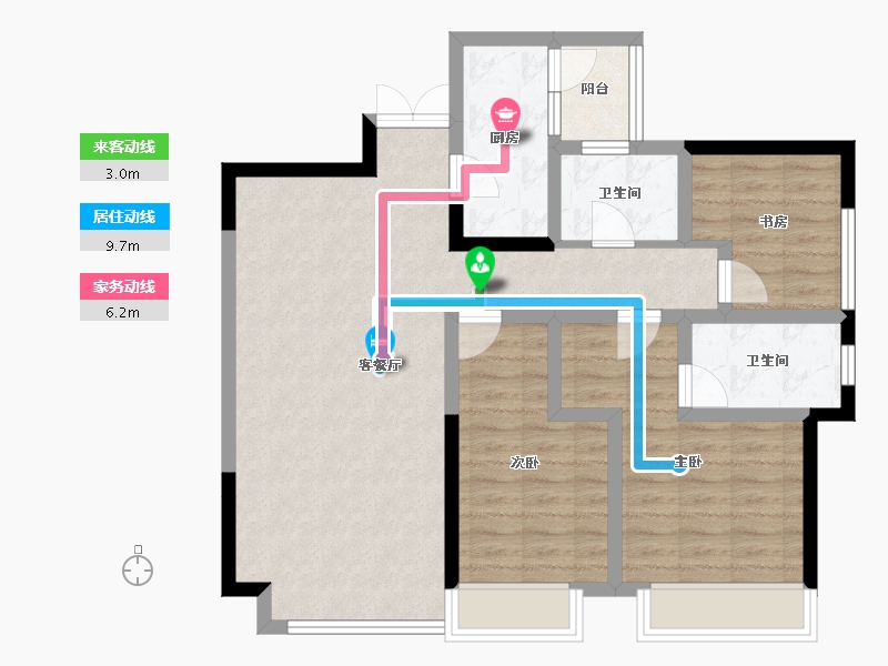 四川省-成都市-天府天玺-86.84-户型库-动静线