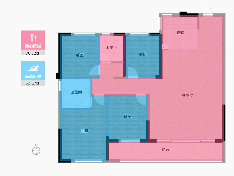 浙江省-宁波市-绿城东投·凤鸣云翠-118.40-户型库-动静分区