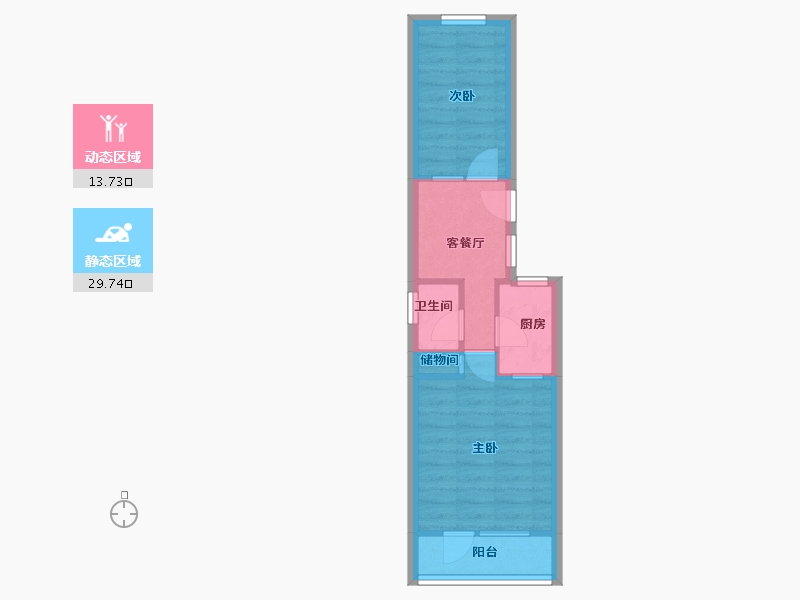 北京-北京市-角门东里小区-45.76-户型库-动静分区