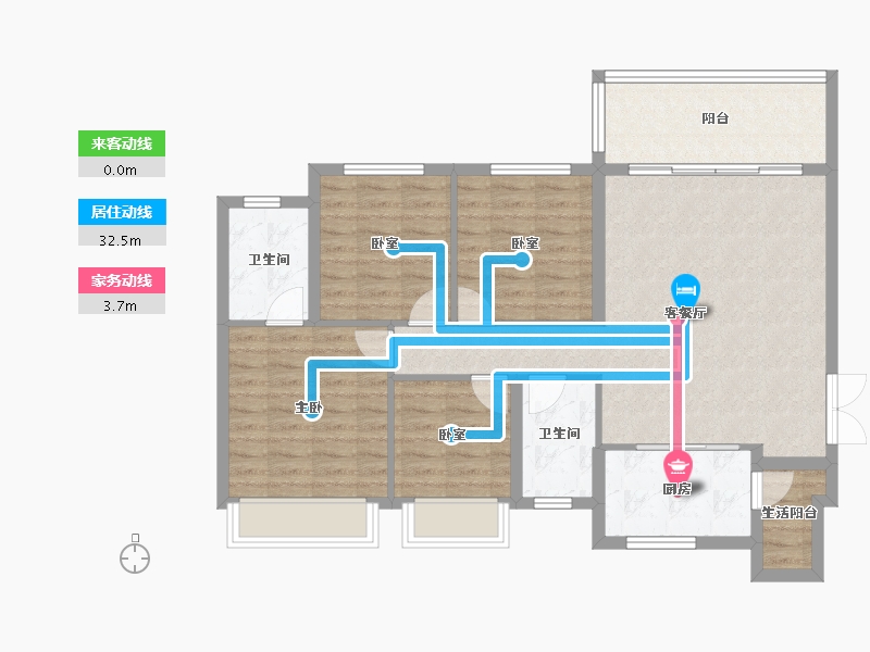 四川省-成都市-信智东岸-96.47-户型库-动静线