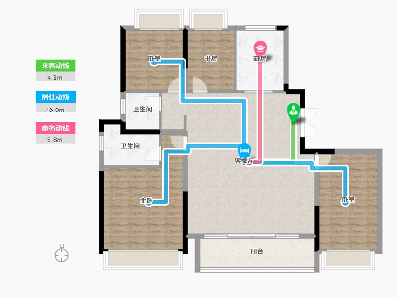 江苏省-苏州市-中建御璟峯-127.50-户型库-动静线