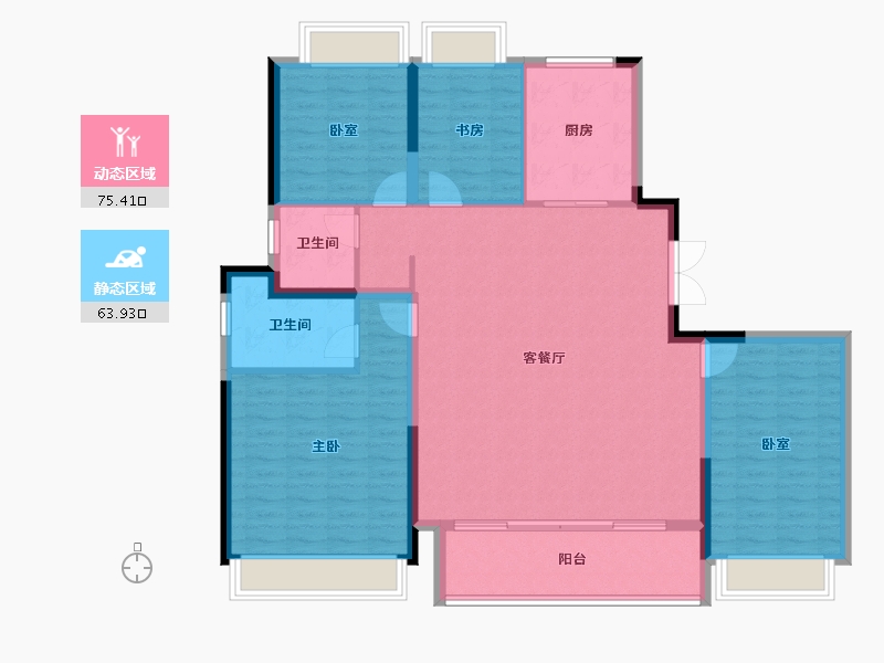 江苏省-苏州市-中建御璟峯-127.50-户型库-动静分区