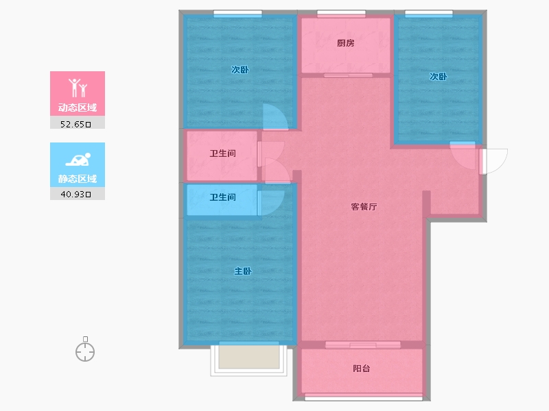 河北省-衡水市-温莎花园-96.10-户型库-动静分区