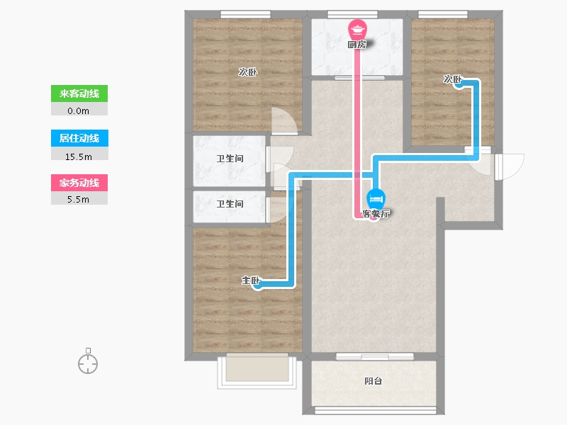 河北省-衡水市-温莎花园-96.10-户型库-动静线