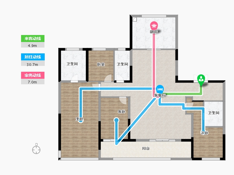 浙江省-宁波市-绿城东投·凤鸣云翠-182.40-户型库-动静线