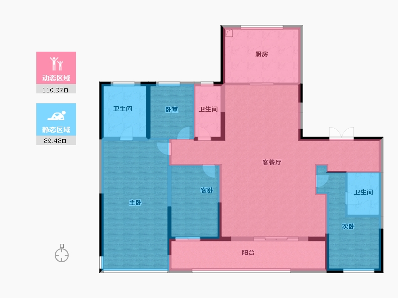 浙江省-宁波市-绿城东投·凤鸣云翠-182.40-户型库-动静分区