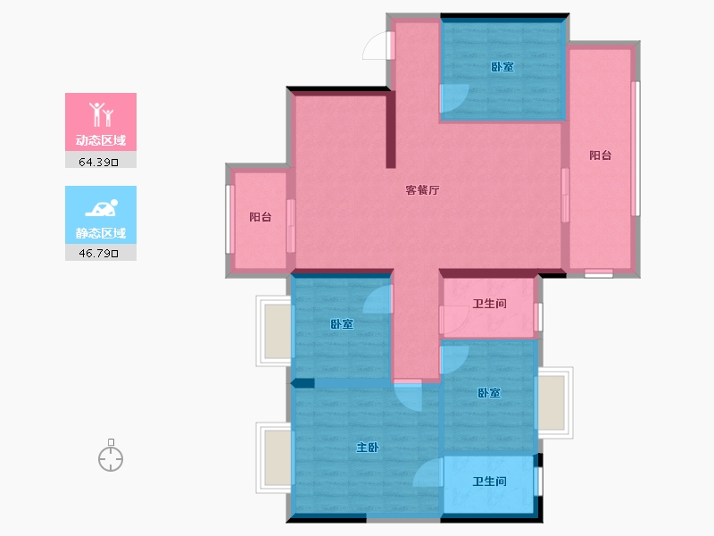 广西壮族自治区-贵港市-阳光城文澜府-100.00-户型库-动静分区