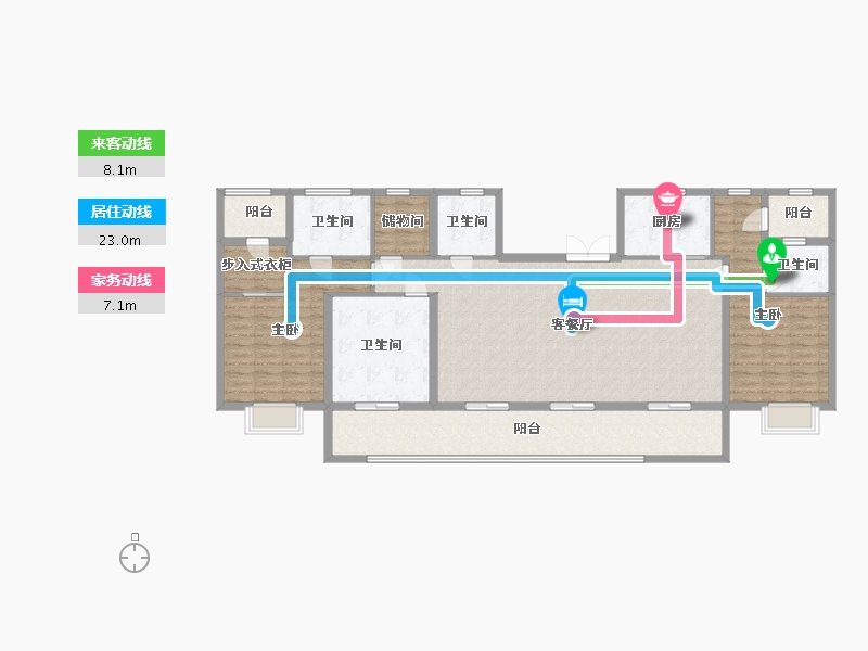 浙江省-绍兴市-港龙铂樾府-150.40-户型库-动静线