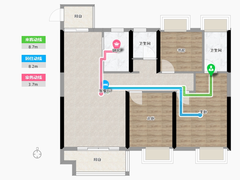 江西省-抚州市-时代天镜-84.73-户型库-动静线