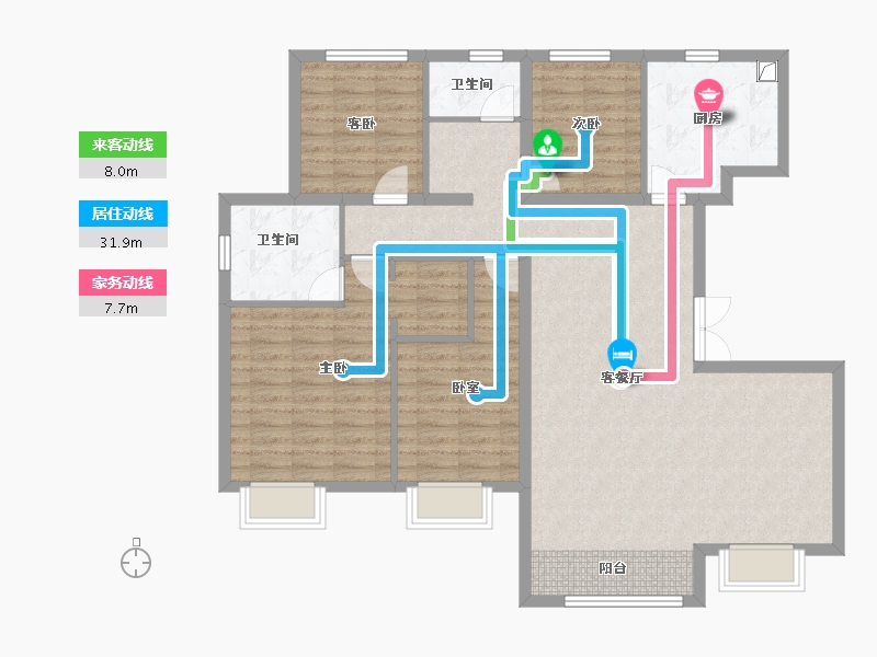 甘肃省-兰州市-保利领秀山-119.45-户型库-动静线