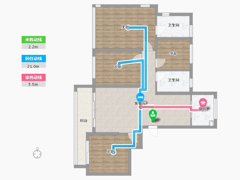 浙江省-台州市-金生家园-114.40-户型库-动静线