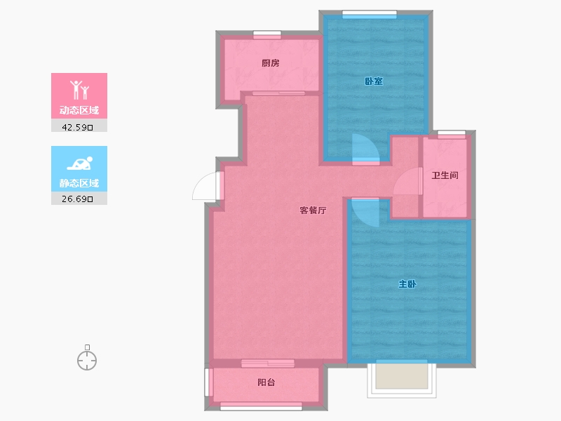 河北省-衡水市-香湖美地-75.09-户型库-动静分区