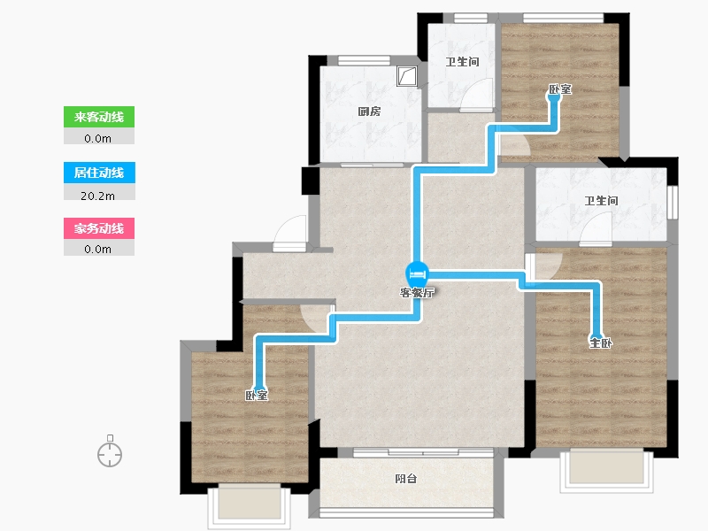 浙江省-金华市-商城大陈印象-92.00-户型库-动静线