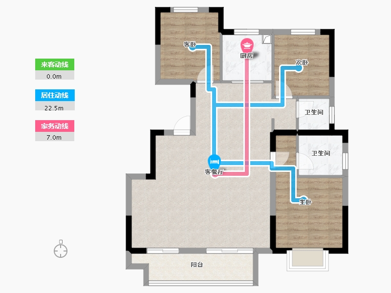 浙江省-金华市-商城大陈印象-92.00-户型库-动静线