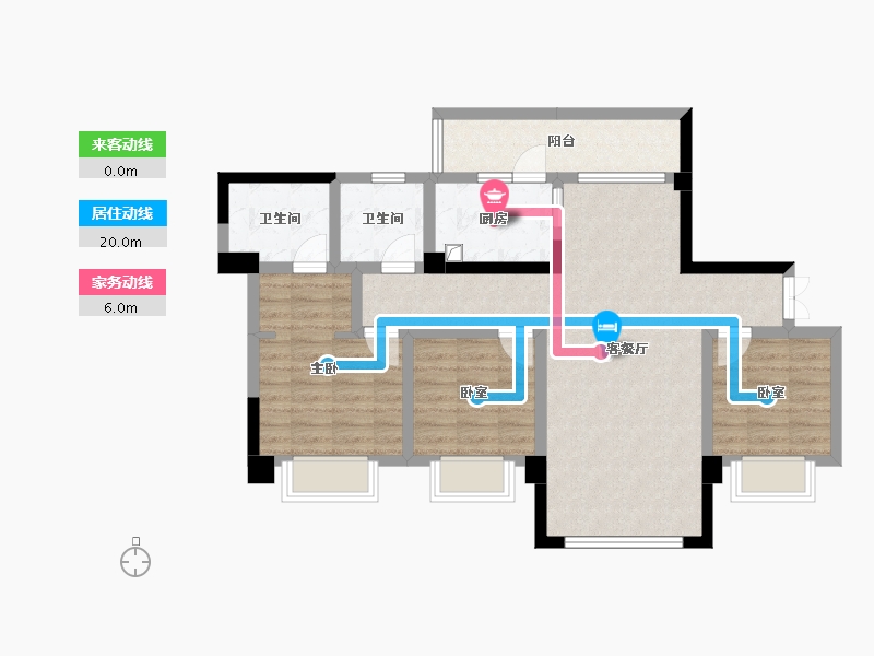 四川省-成都市-天府天玺-85.46-户型库-动静线