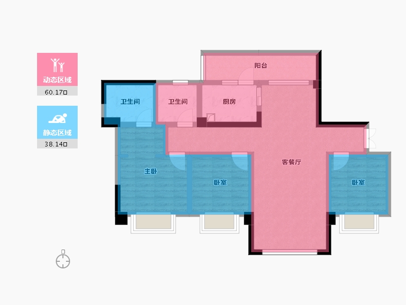 四川省-成都市-天府天玺-85.46-户型库-动静分区