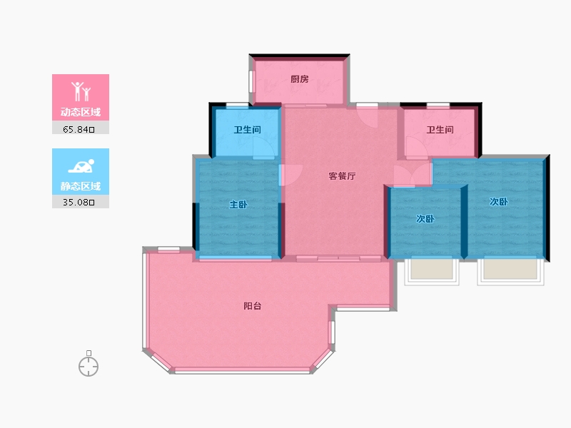 四川省-遂宁市-遂宁金融商业中心-90.47-户型库-动静分区