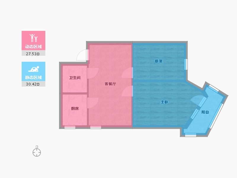 北京-北京市-顺四条-37号院-52.20-户型库-动静分区