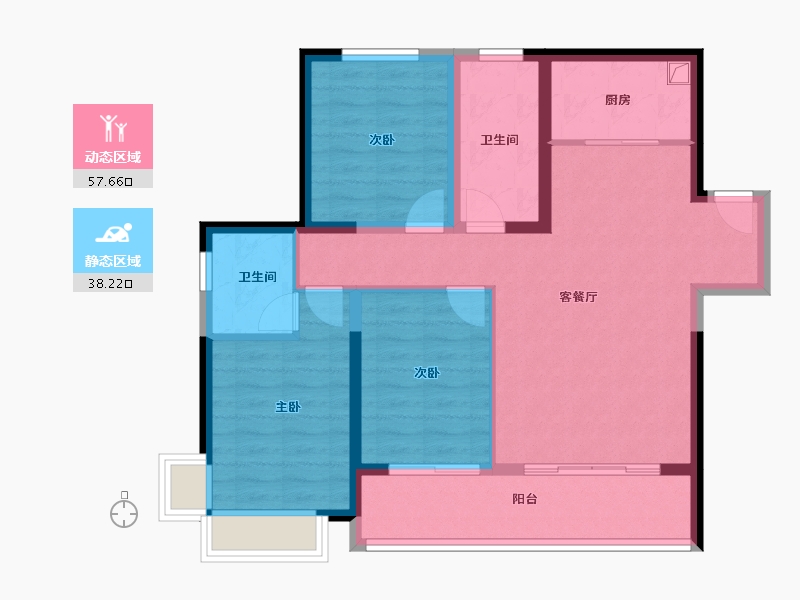 山东省-菏泽市-金府大院-85.48-户型库-动静分区