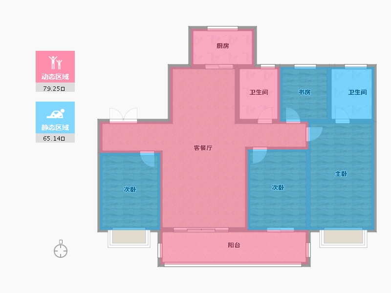 山西省-吕梁市-现代双语学府-145.00-户型库-动静分区