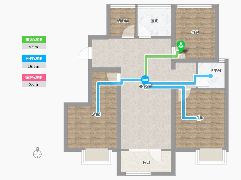 河北省-邢台市-遇建当代上品-77.97-户型库-动静线