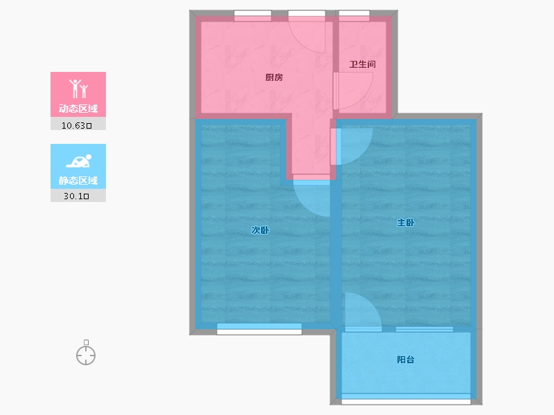 上海-上海市-通河六村-34.54-户型库-动静分区