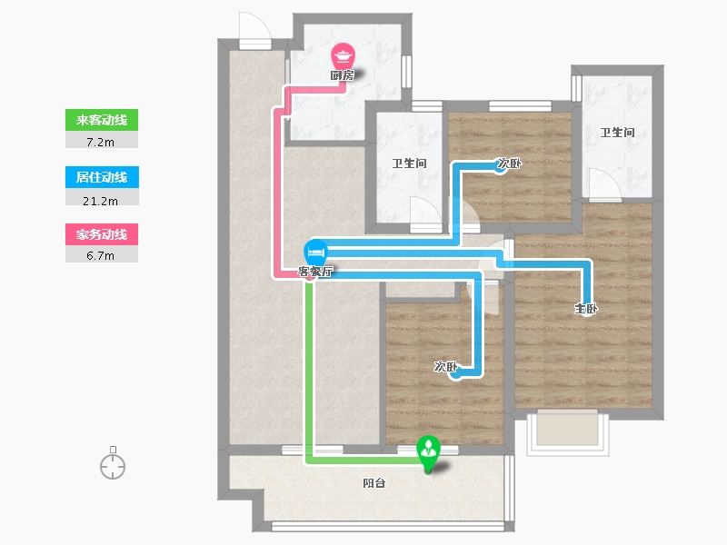 江西省-上饶市-湖城春晓-85.60-户型库-动静线