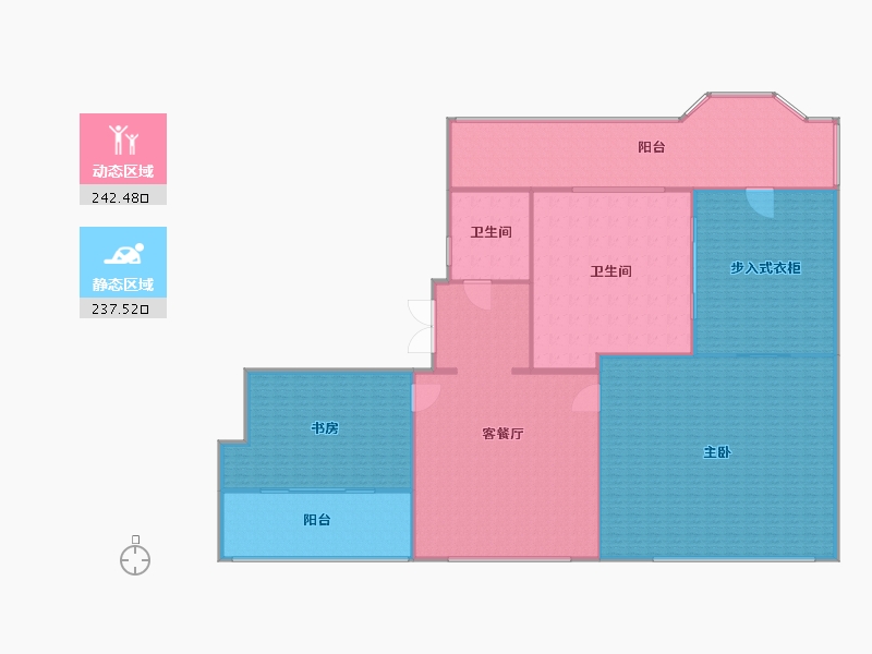 上海-上海市-云锦东方三期云筑-456.23-户型库-动静分区