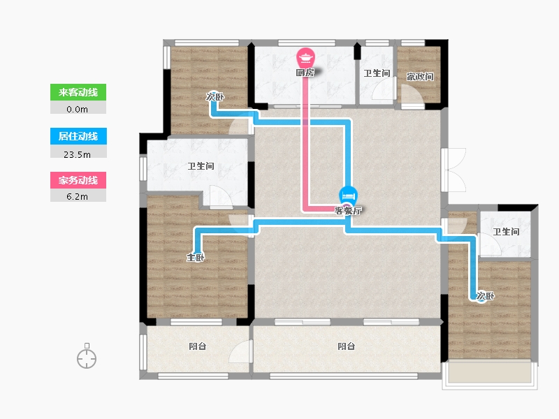 河南省-郑州市-鸿园-130.00-户型库-动静线