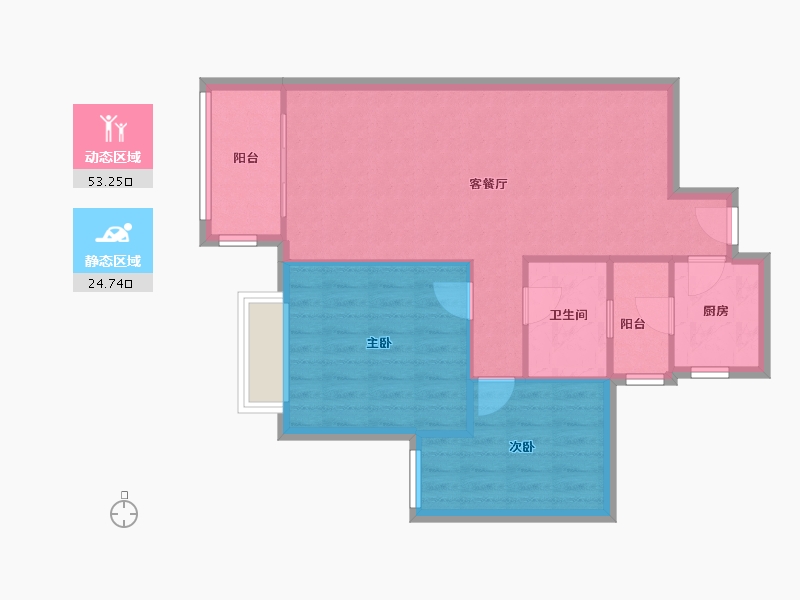 江西省-南昌市-青山湖香溢花城3区-71.12-户型库-动静分区