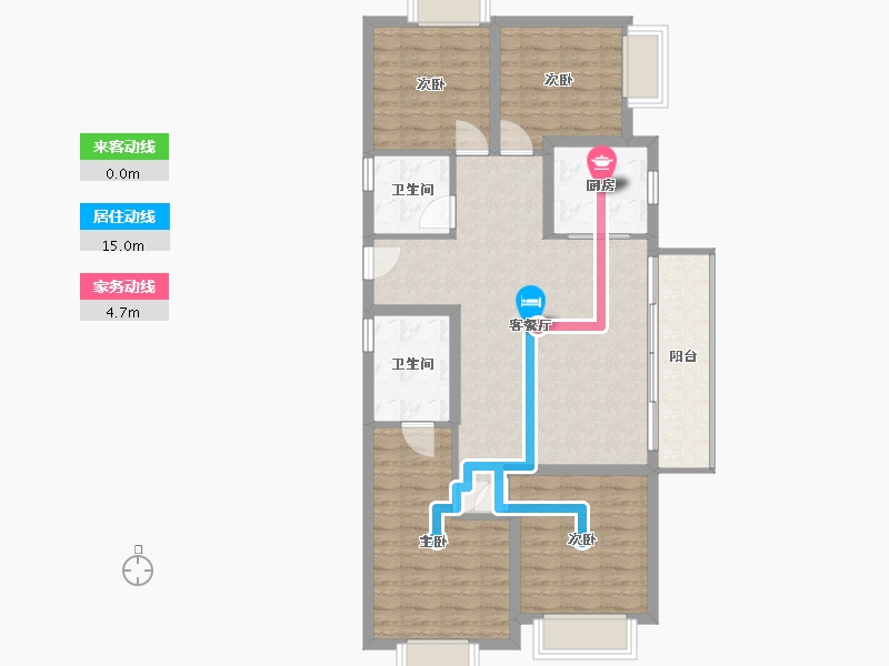 湖北省-武汉市-香港置地光明地产印湖云著-94.63-户型库-动静线