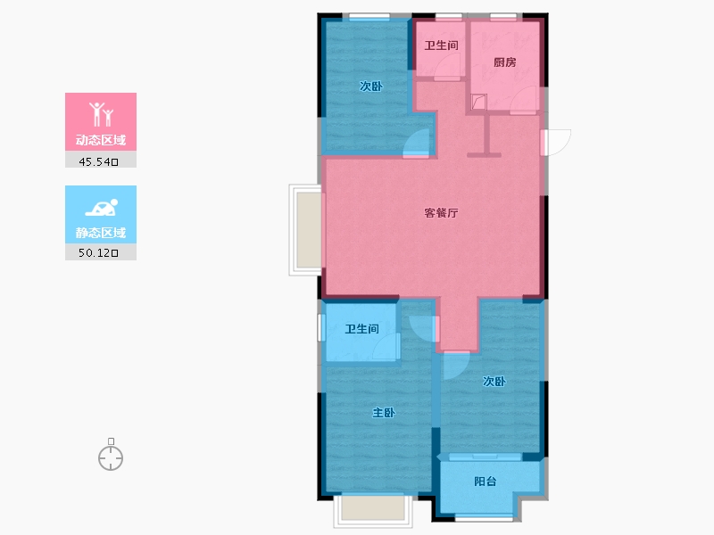 山东省-济宁市-雍华苑-95.00-户型库-动静分区