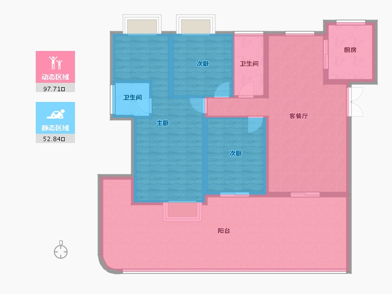 四川省-遂宁市-遂宁金融商业中心-136.89-户型库-动静分区