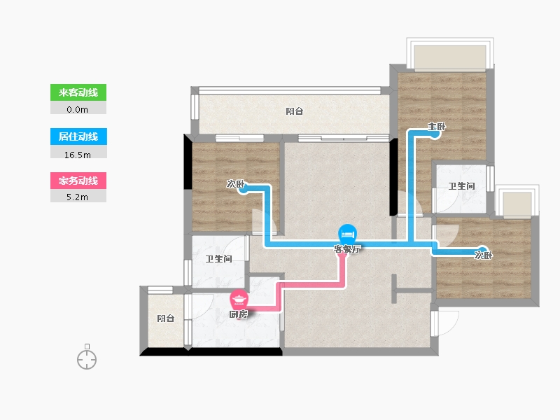 重庆-重庆市-中国铁建元时代-75.03-户型库-动静线