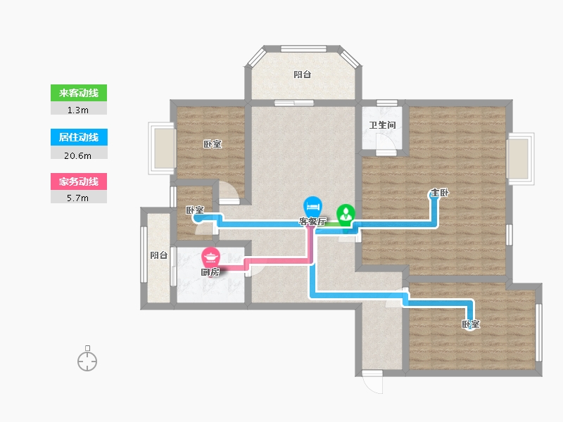 江西省-上饶市-紫阳华庭-124.00-户型库-动静线