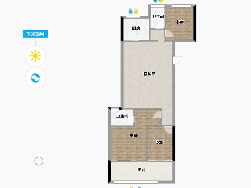 浙江省-温州市-江海云著-93.47-户型库-采光通风