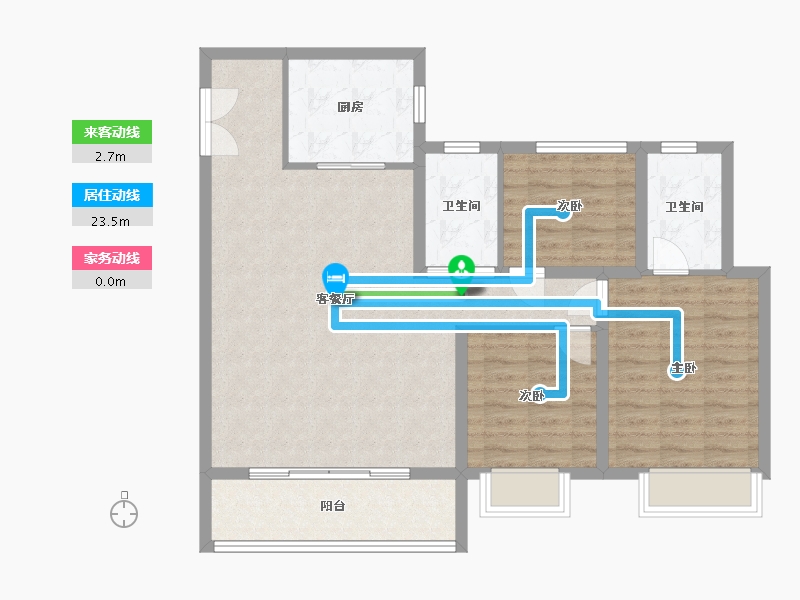 陕西省-西安市-西港澜庭-94.16-户型库-动静线