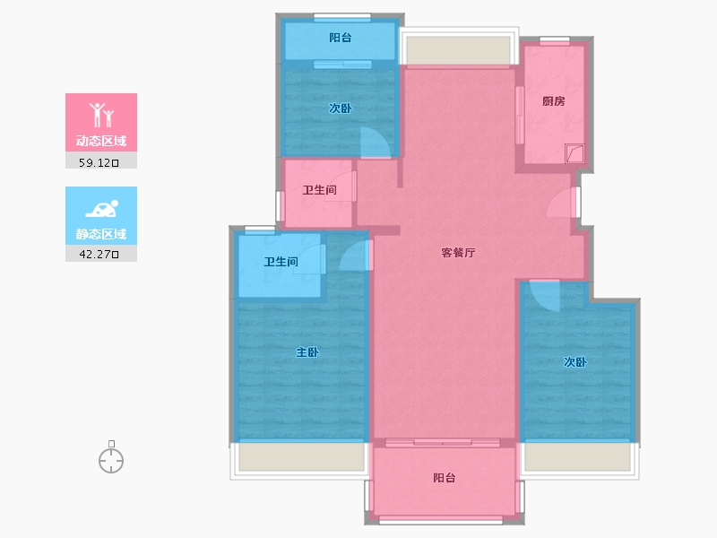 安徽省-宣城市-香悦荣府-88.00-户型库-动静分区