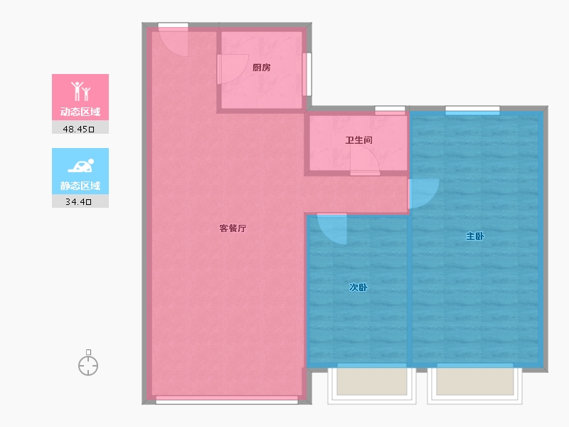 山东省-济南市-兰亭居-79.09-户型库-动静分区